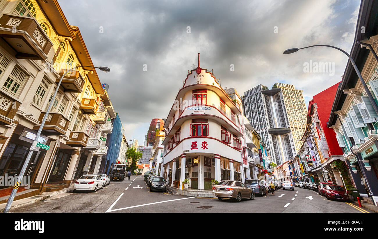 Singapur, Chinatown, Keong Saik Road Stockfoto