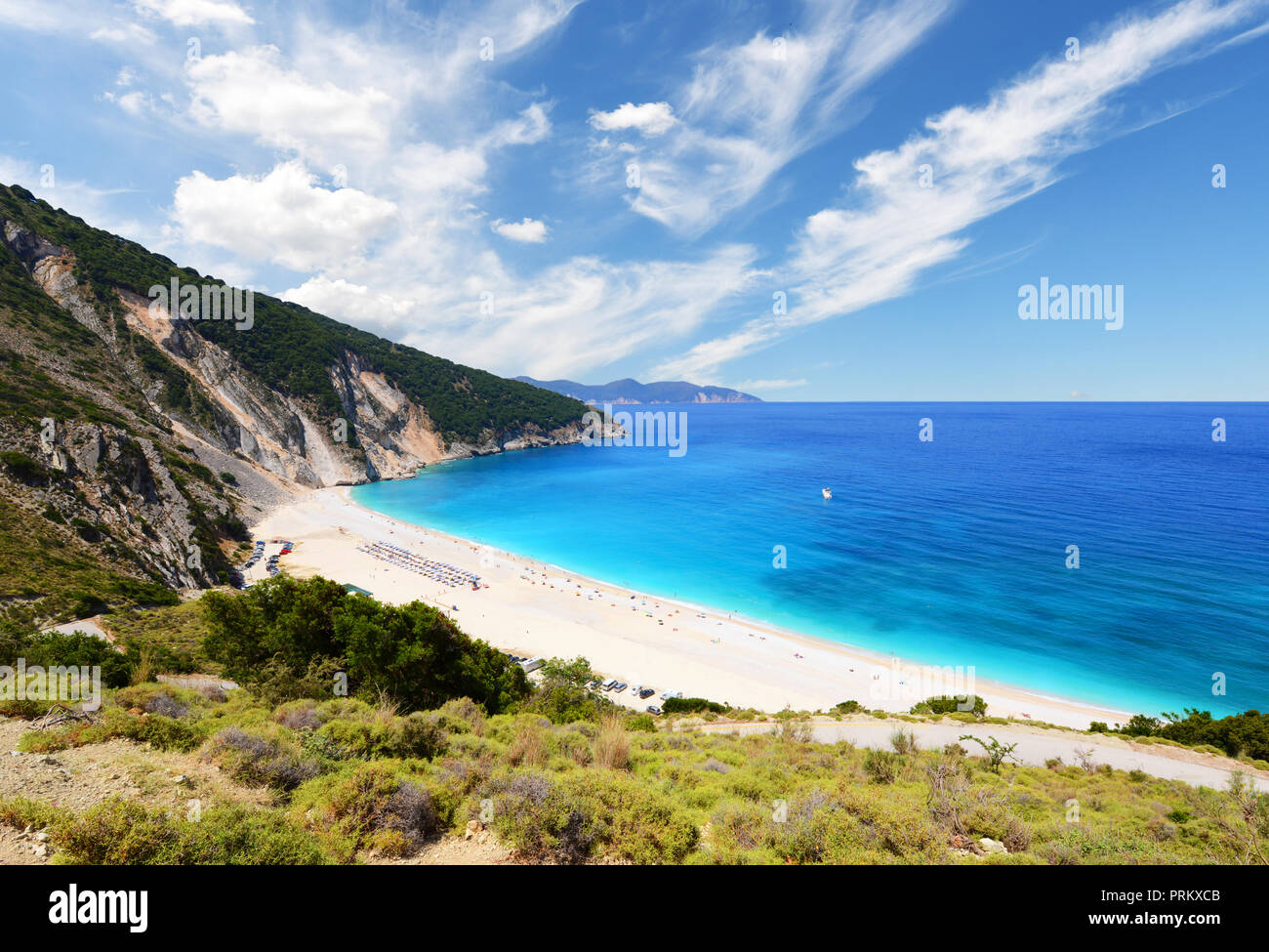 Myrtos Beach - Insel Kefalonia, Griechenland Stockfoto