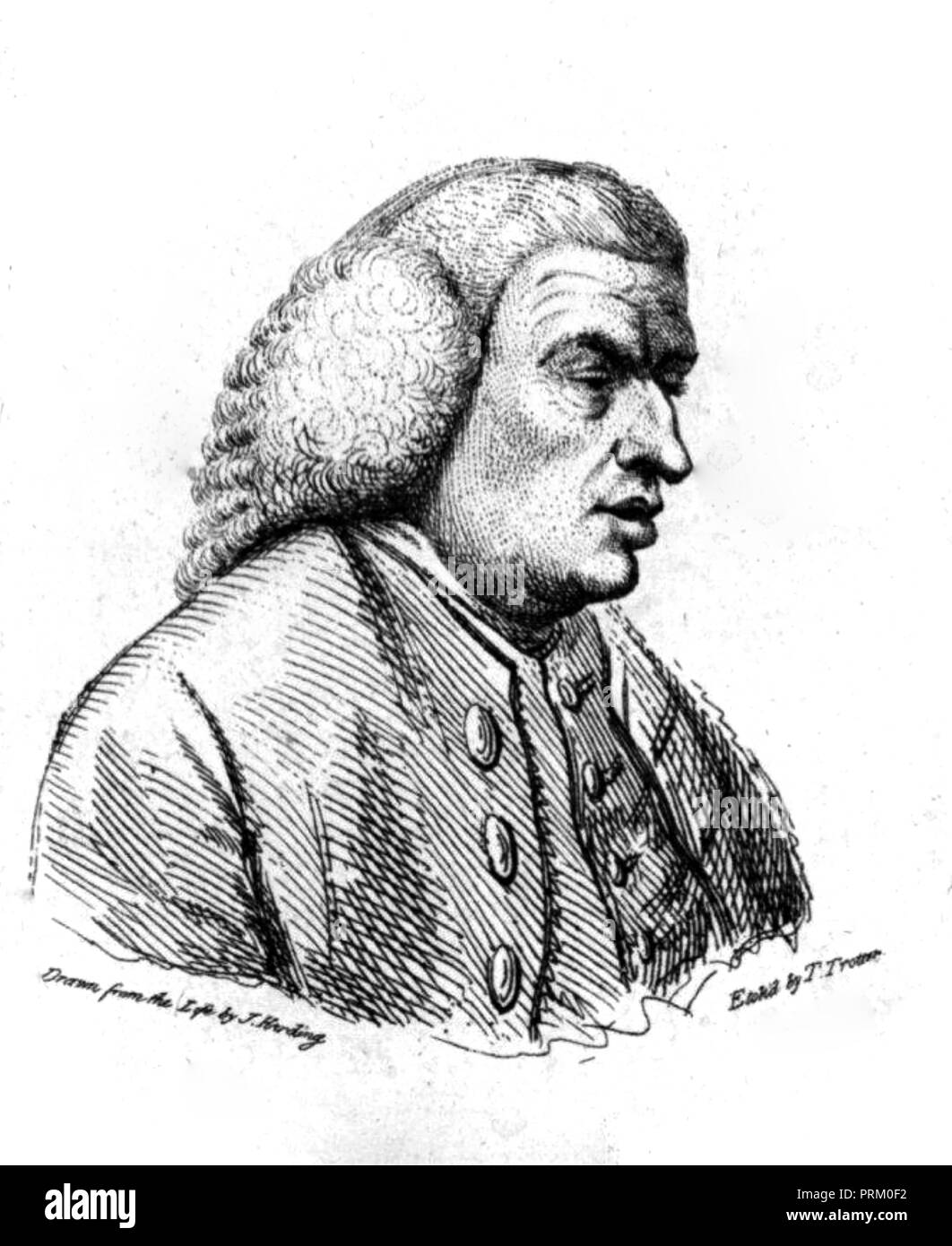 SAMUEL JOHNSON (1709-1784) Englischer Biograph, Essayist, lexikograph Stockfoto