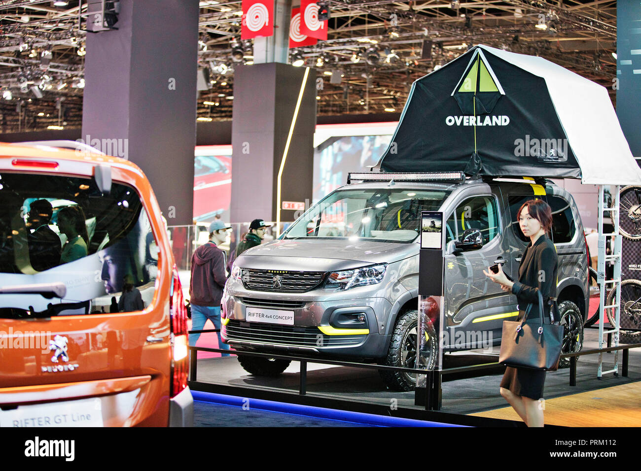 Peugeot Rifter 4x4-Konzept wurde während der Internationalen Automobilausstellung in Paris, Frankreich, am Mittwoch, 3. Oktober 2018 vorgelegt. (CTK Photo/Rene Fluger Stockfoto