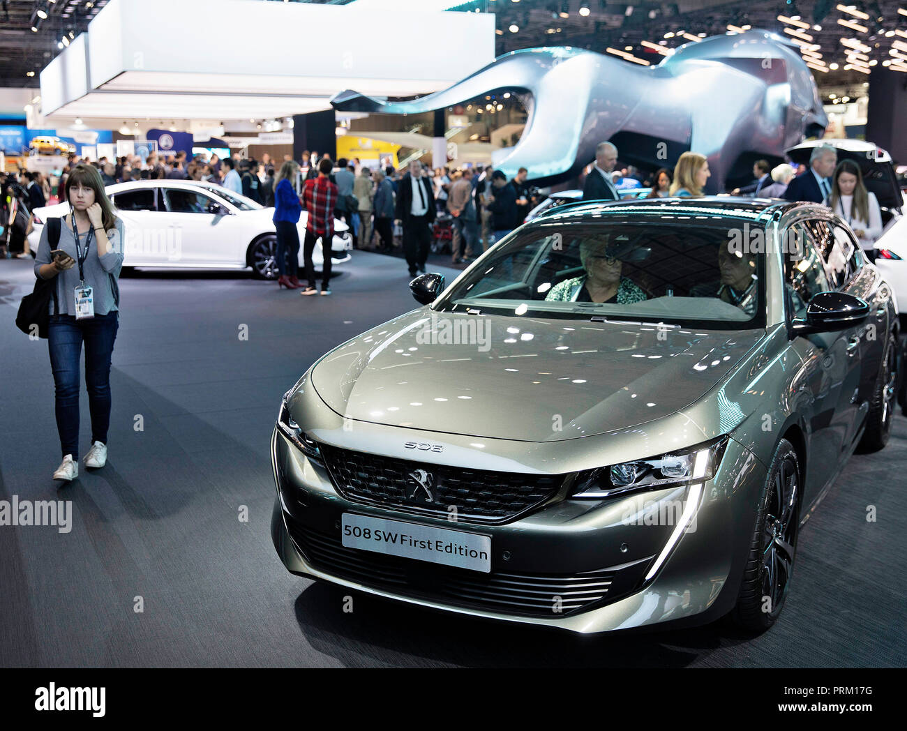 Peugeot 508 SW während des zweiten Tages der Internationalen Paris Motorshow am Mittwoch, Oktober 3rd, 2018 in Paris, Frankreich. (CTK Photo/Petr Mlch) Stockfoto