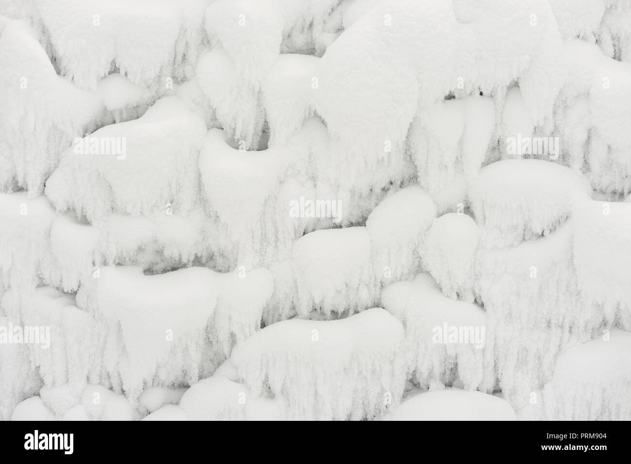 Abstrakte winter Hintergrund für Design. Raureif an der Wand Stockfoto