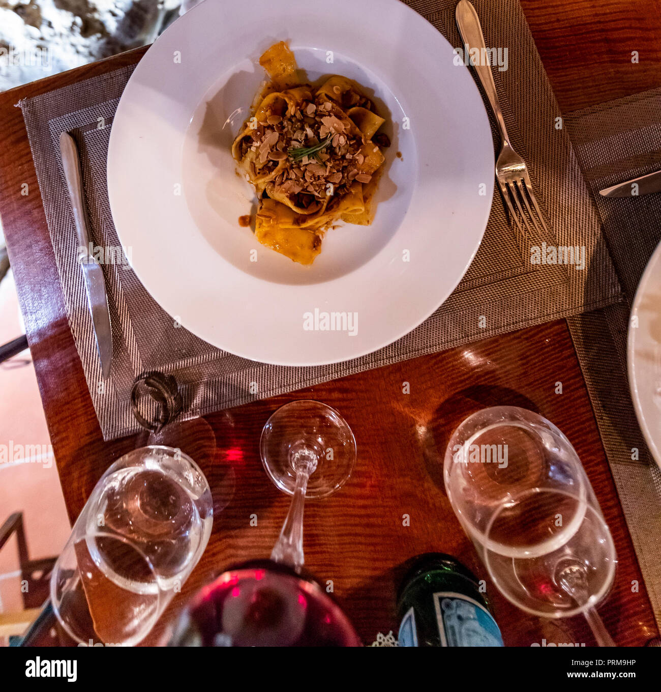 Restaurant Da Divo. Siena, Italien Stockfoto