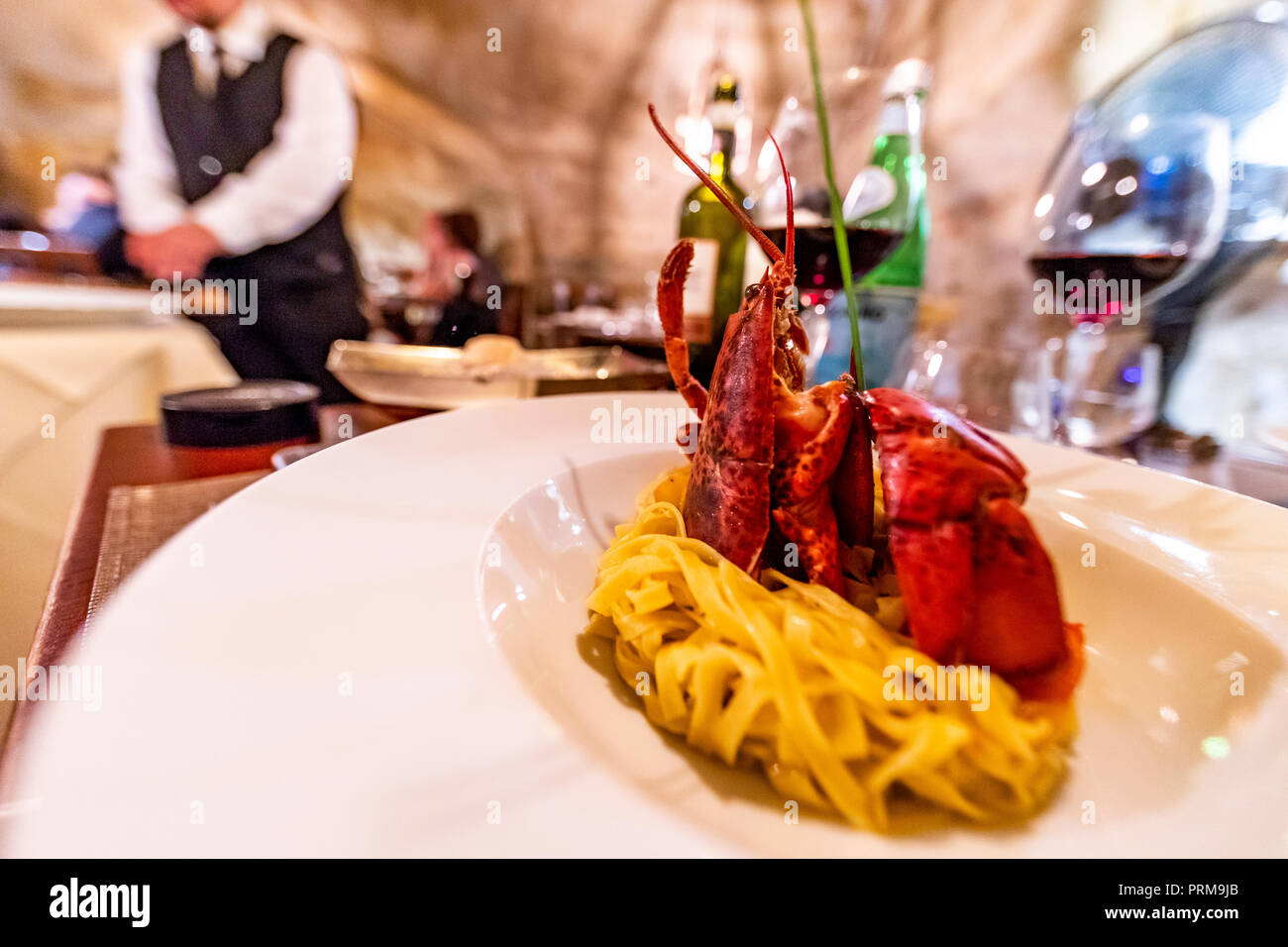 Restaurant Da Divo. Siena, Italien Stockfoto