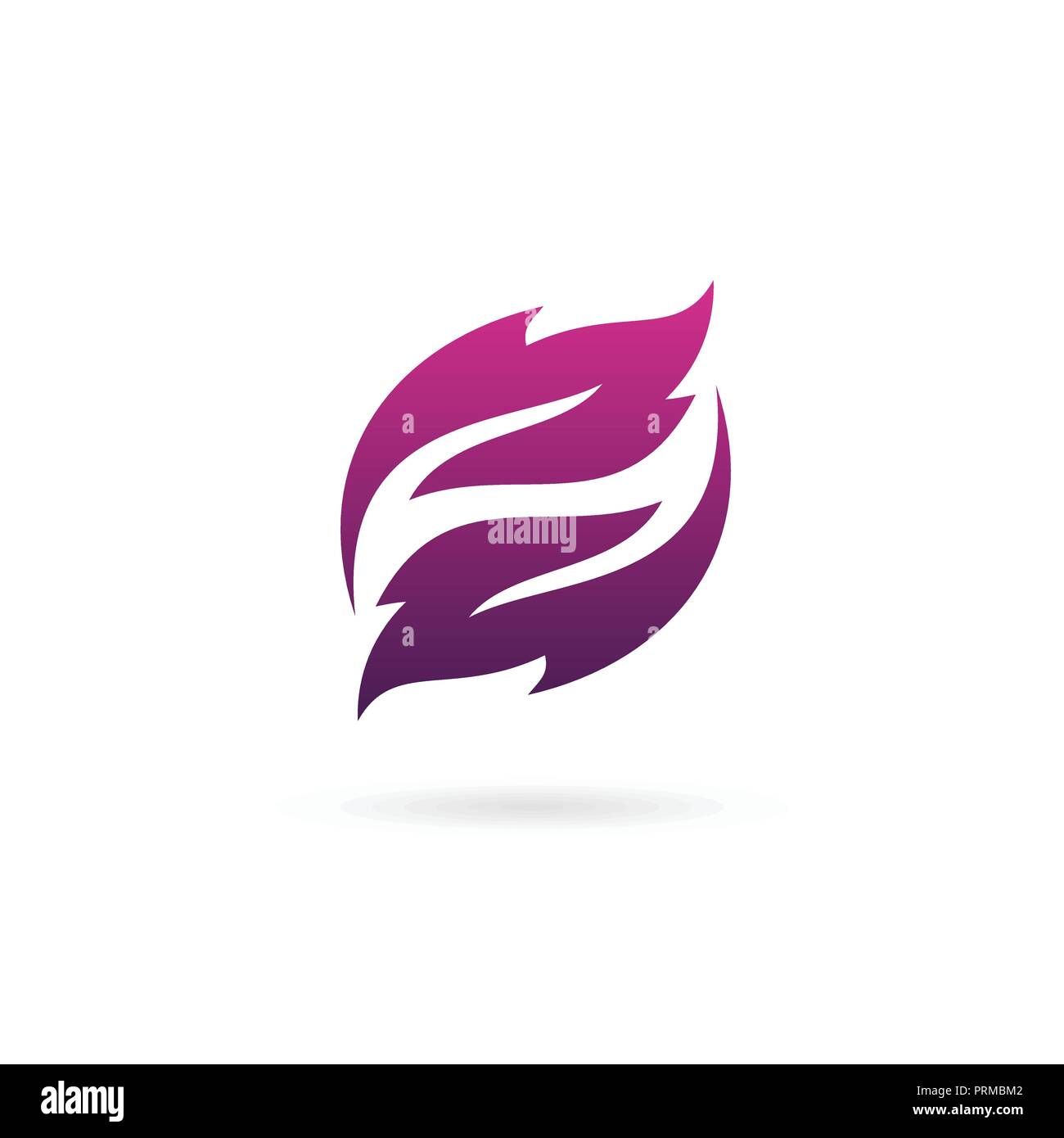 Buchstabe z leaf Logo Design Konzept Vorlage Stock Vektor