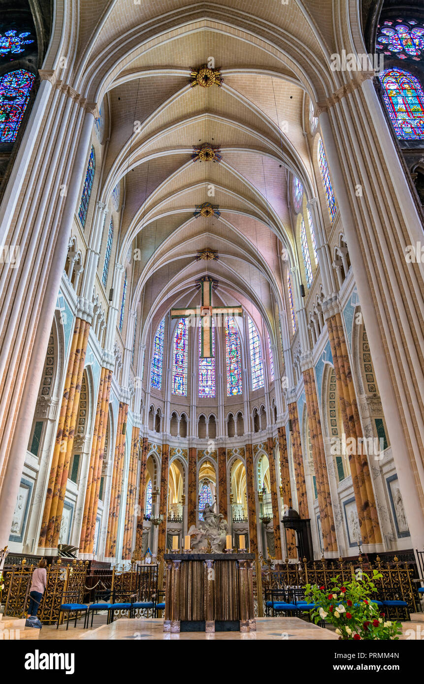 Chartres Cathedral Interior Stockfotos Chartres Cathedral