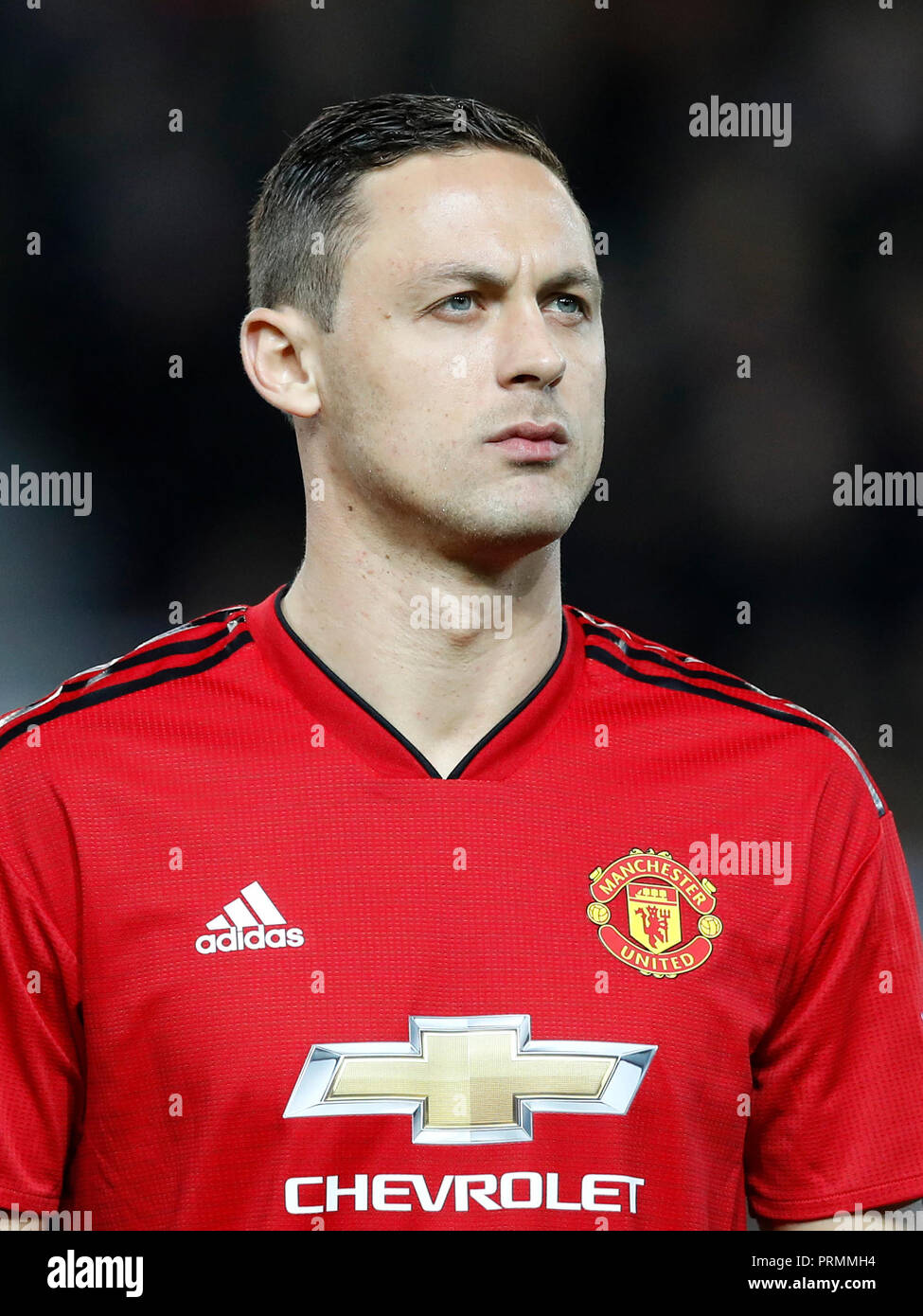 Nemanja Matic von Manchester United steht vor dem UEFA Champions League-Spiel der Gruppe H in Old Trafford, Manchester, an. DRÜCKEN SIE VERBANDSFOTO. Bilddatum: Dienstag, 2. Oktober 2018. Siehe PA-Story SOCCER man Utd. Bildnachweis sollte lauten: Martin Rickett/PA Wire. Stockfoto