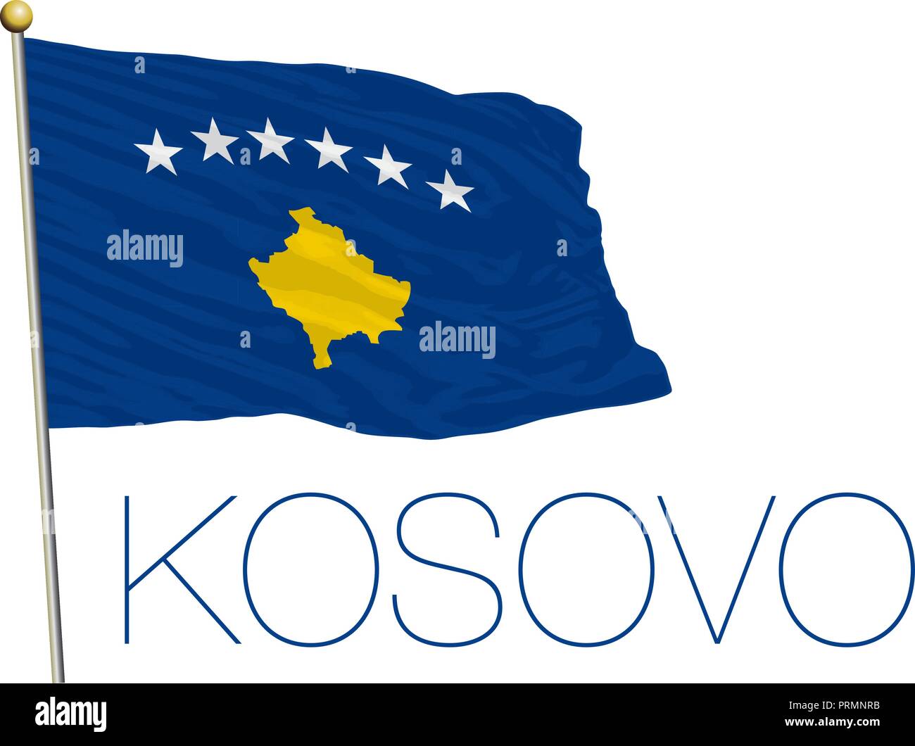 Kosovo offizielle Flagge, Vector Illustration Stock Vektor