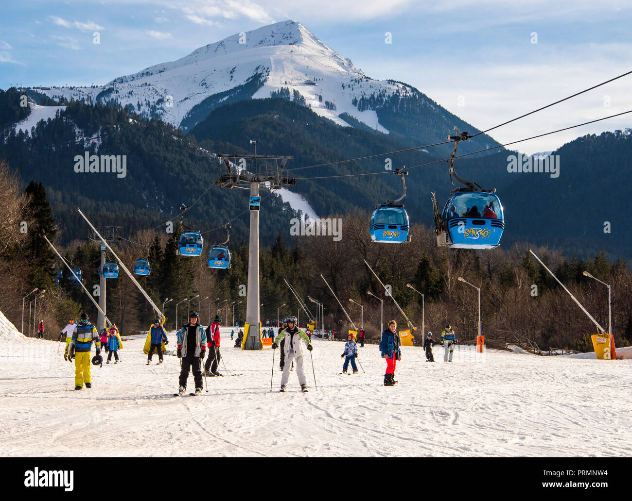 Skiort Bansko, Bulgarien Stockfoto