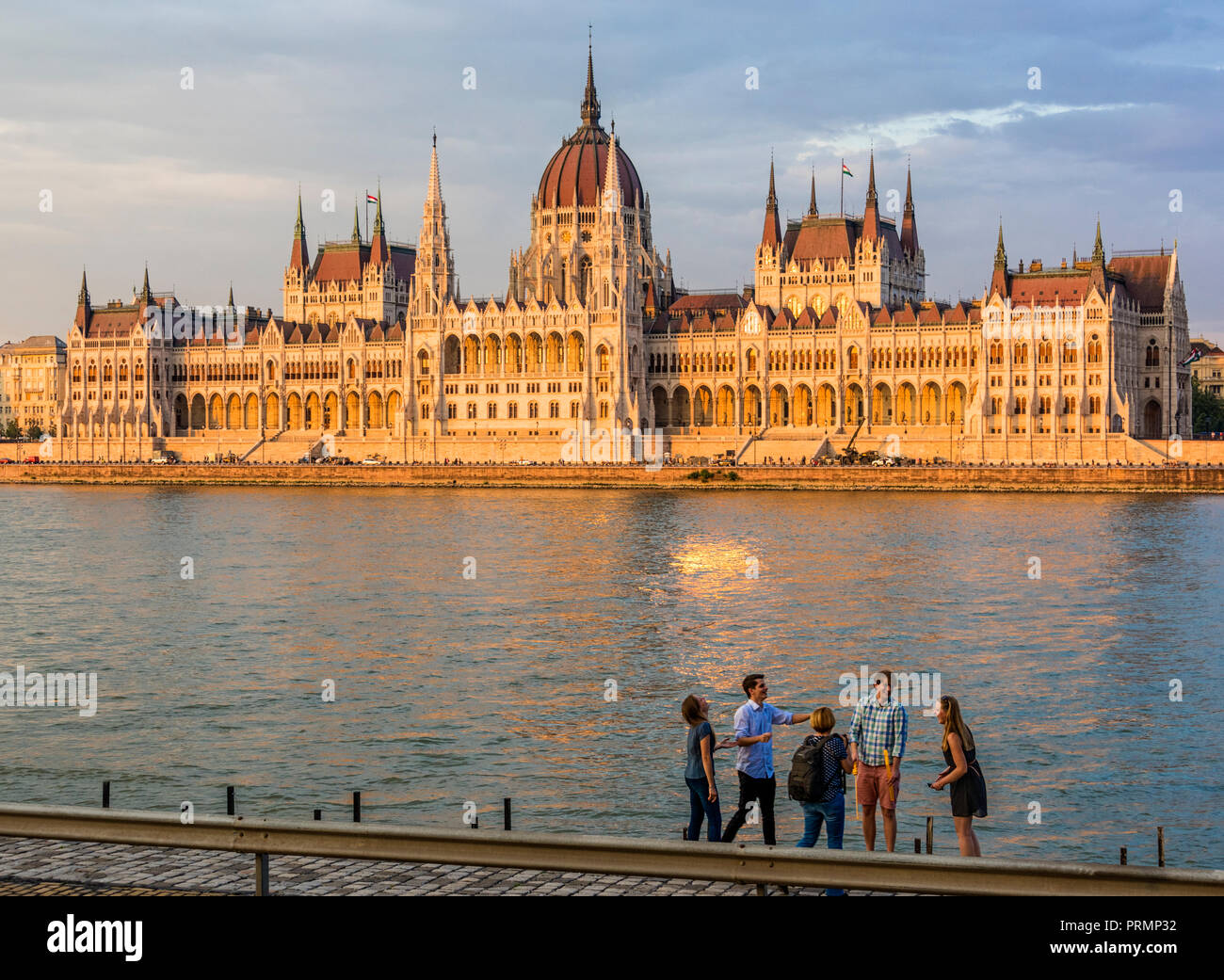 Parlamentsgebäude in Budapest, Ungarn Stockfoto