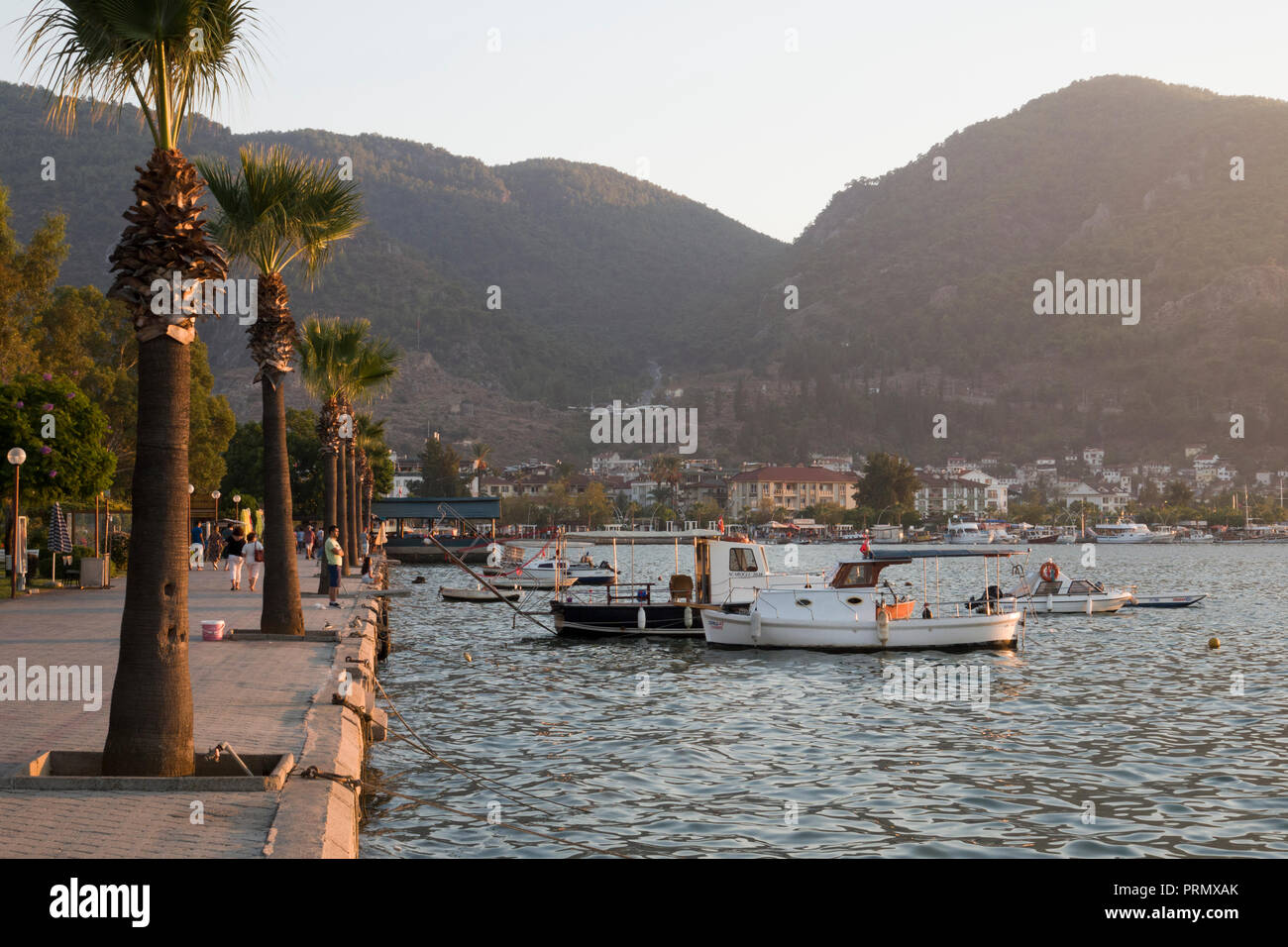 Malerischen Spazierwegen entlang der Küste von Fethiye, Türkei Stockfoto