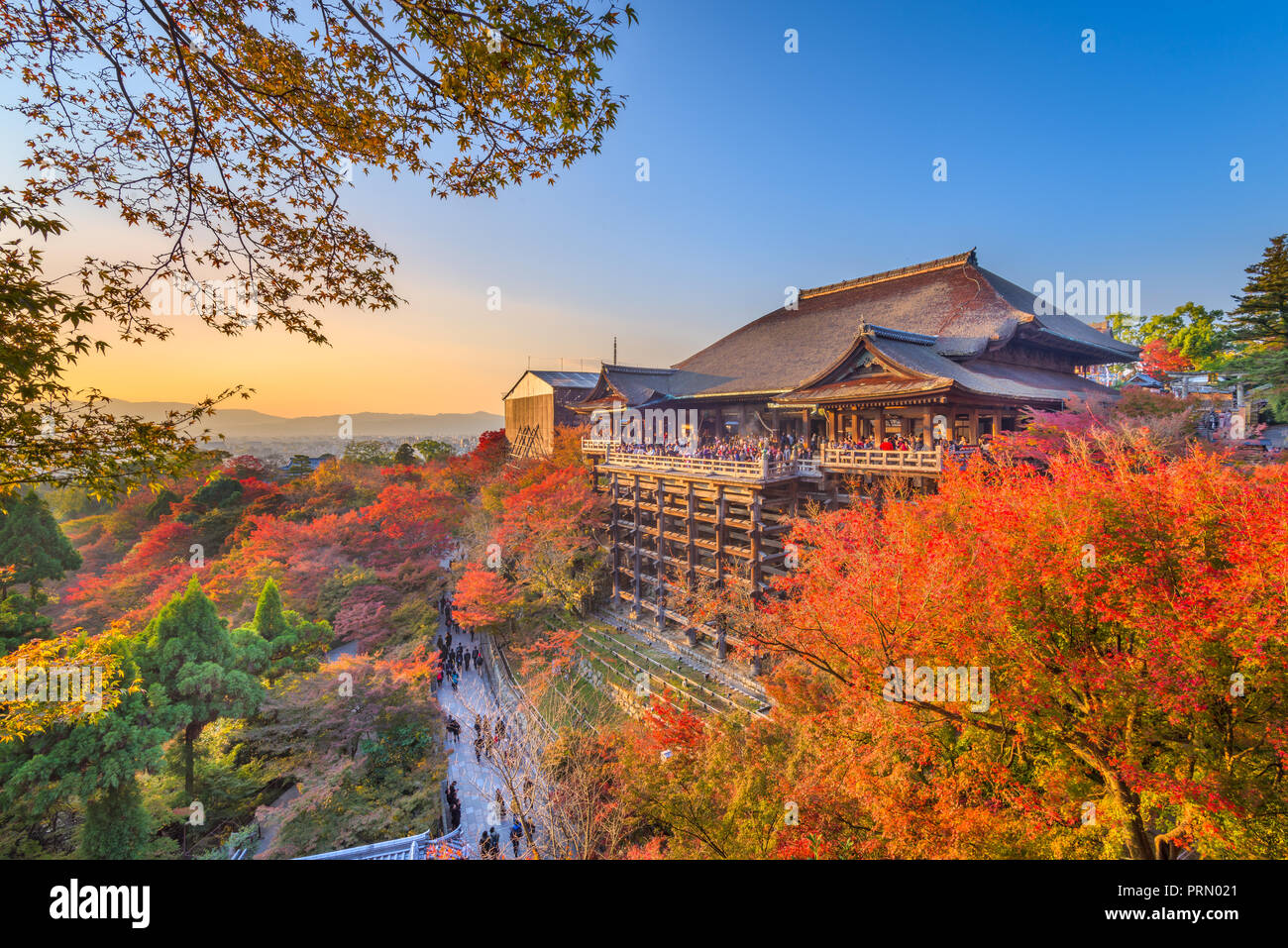 Kyoto, Japan im Kiyomizu-Dera Tempel während der Herbstsaison. Stockfoto