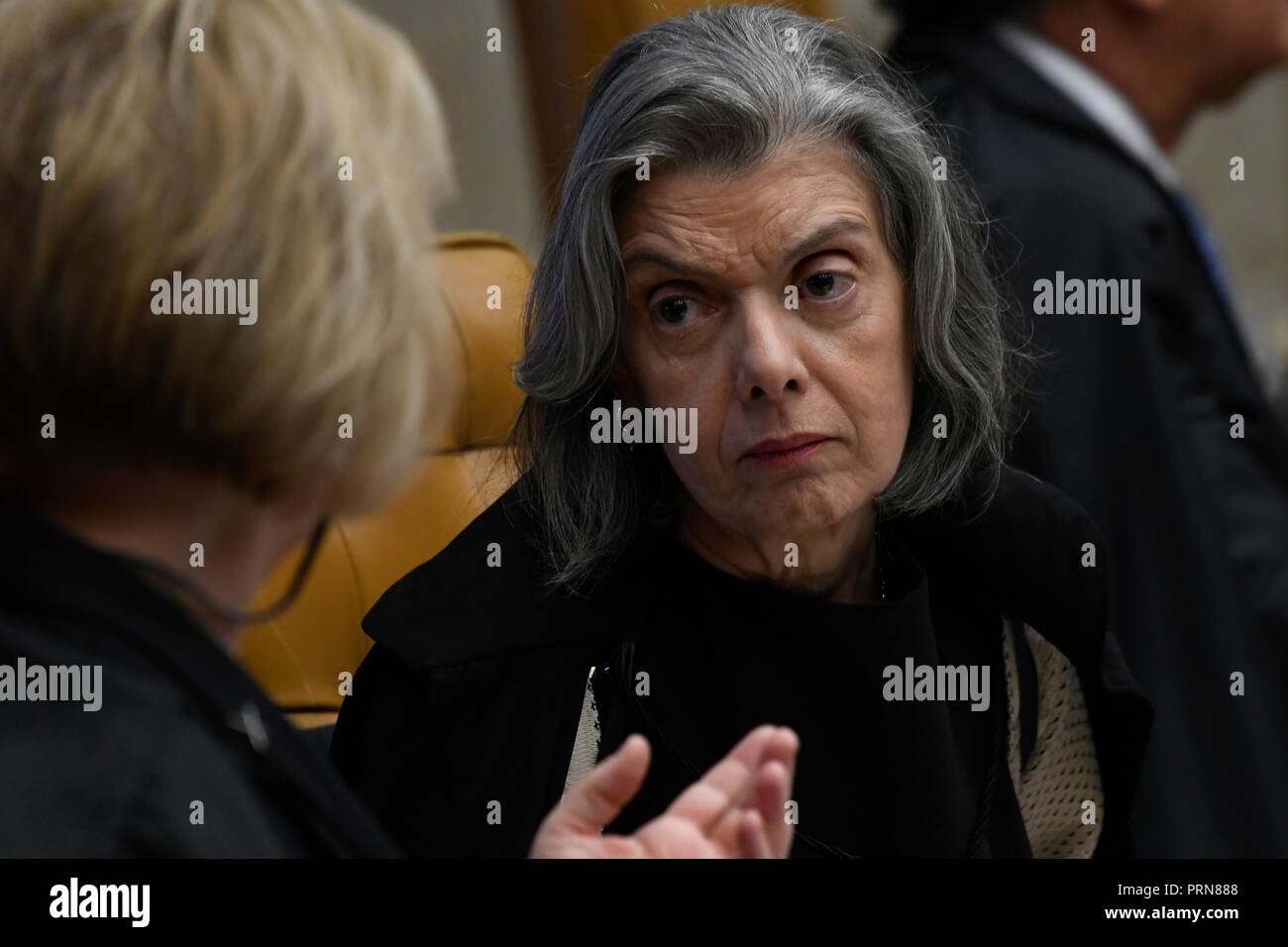 Brasilia, Brasilien. 3. Okt 2018. DF-Brasilia - 10/03/2018 - STF Plenartagung - Carmen Lucia, STF Minister, am Mittwoch, 3. Oktober, bei einer Plenarsitzung der STF. Credit: AGIF/Alamy leben Nachrichten Stockfoto