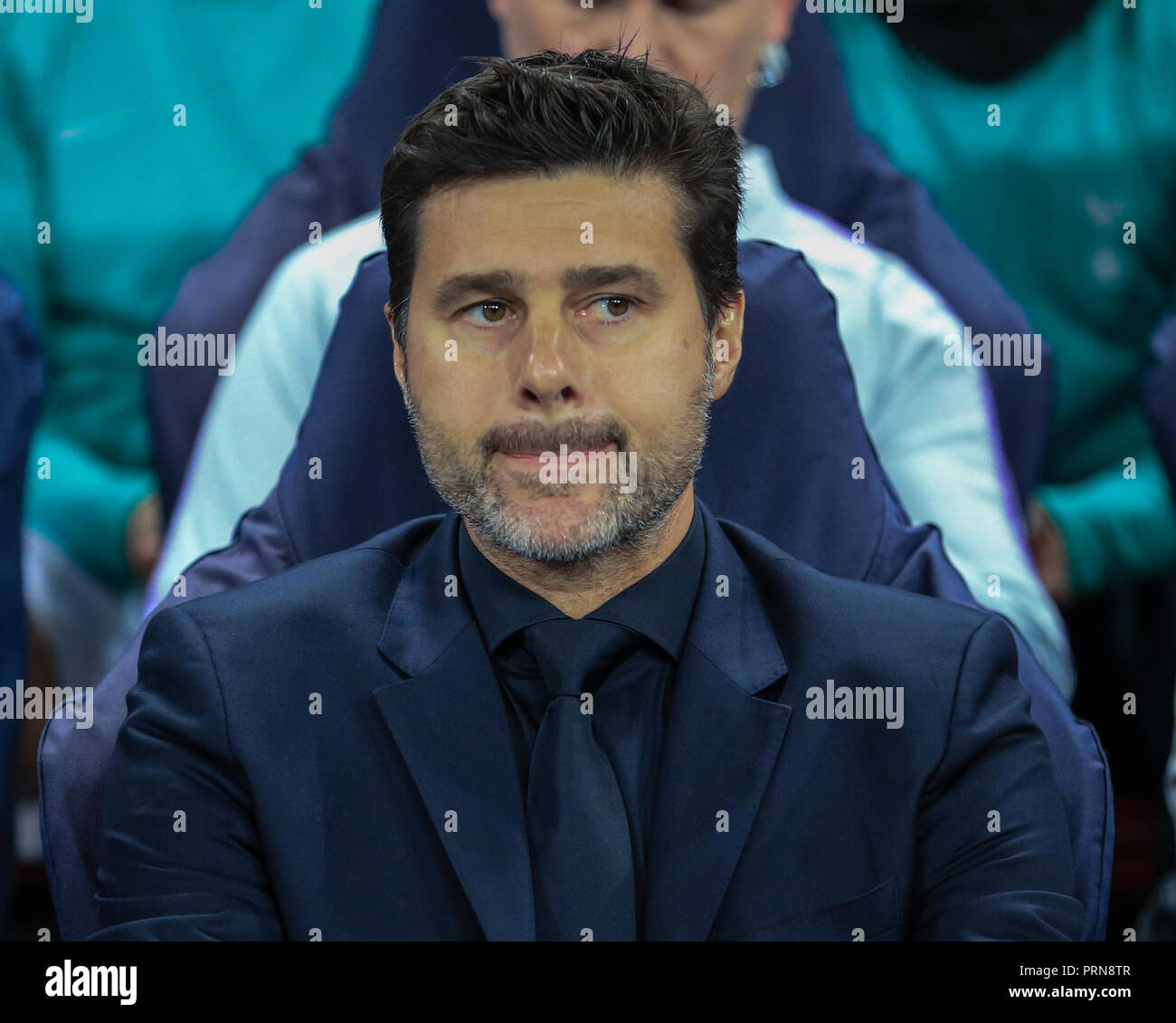 London, Großbritannien. 3. Oktober 2018, Wembley Stadion, London, England, UEFA Champions League, Tottenham v Barcelona; Mauricio Pochettino Manager von Tottenham Credit: Mark Cosgrove/News Bilder Stockfoto