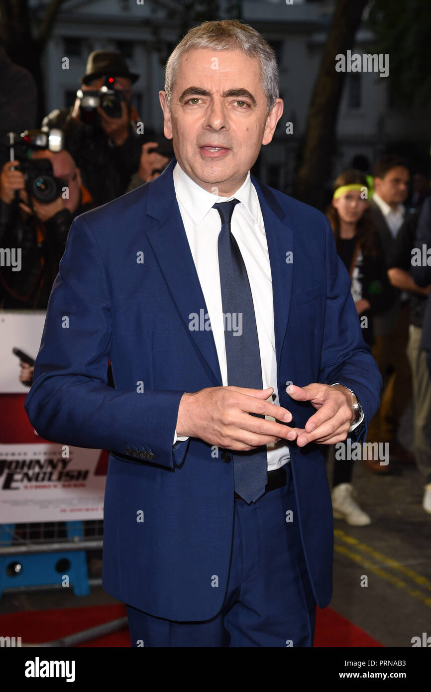 LONDON, GROSSBRITANNIEN. Oktober 03, 2018: Rowan Atkinson bei der Premiere von 'Johnny English schlägt wieder zu" im Curzon Mayfair, London. Bild: Steve Vas/Featureflash Credit: Paul Smith/Alamy leben Nachrichten Stockfoto