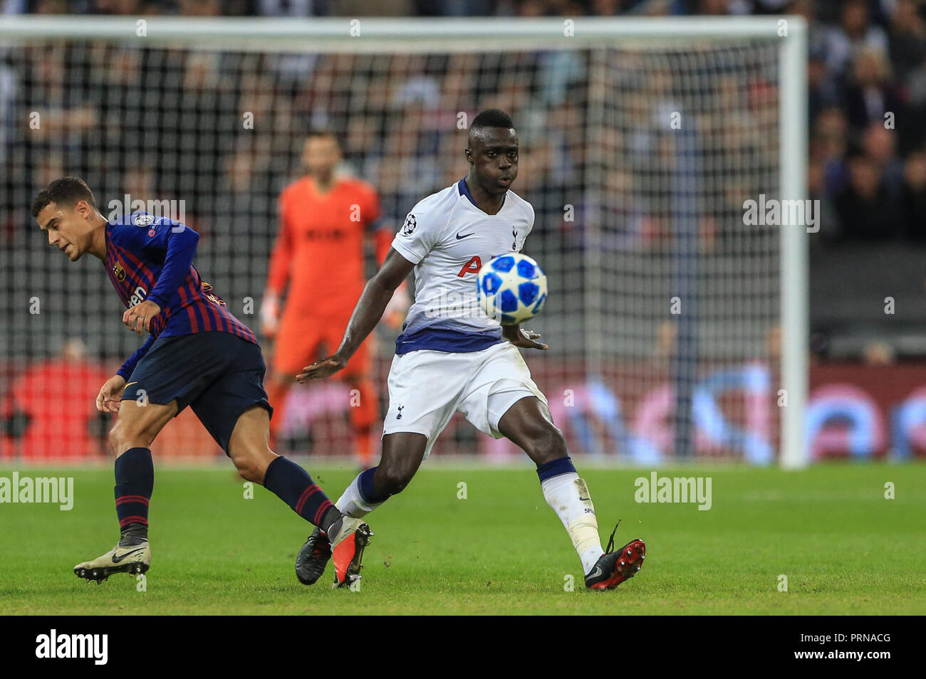 London, Großbritannien. 3. Oktober 2018, Wembley Stadion, London, England, UEFA Champions League, Tottenham v Barcelona; Quelle: Mark Cosgrove/News Bilder Stockfoto