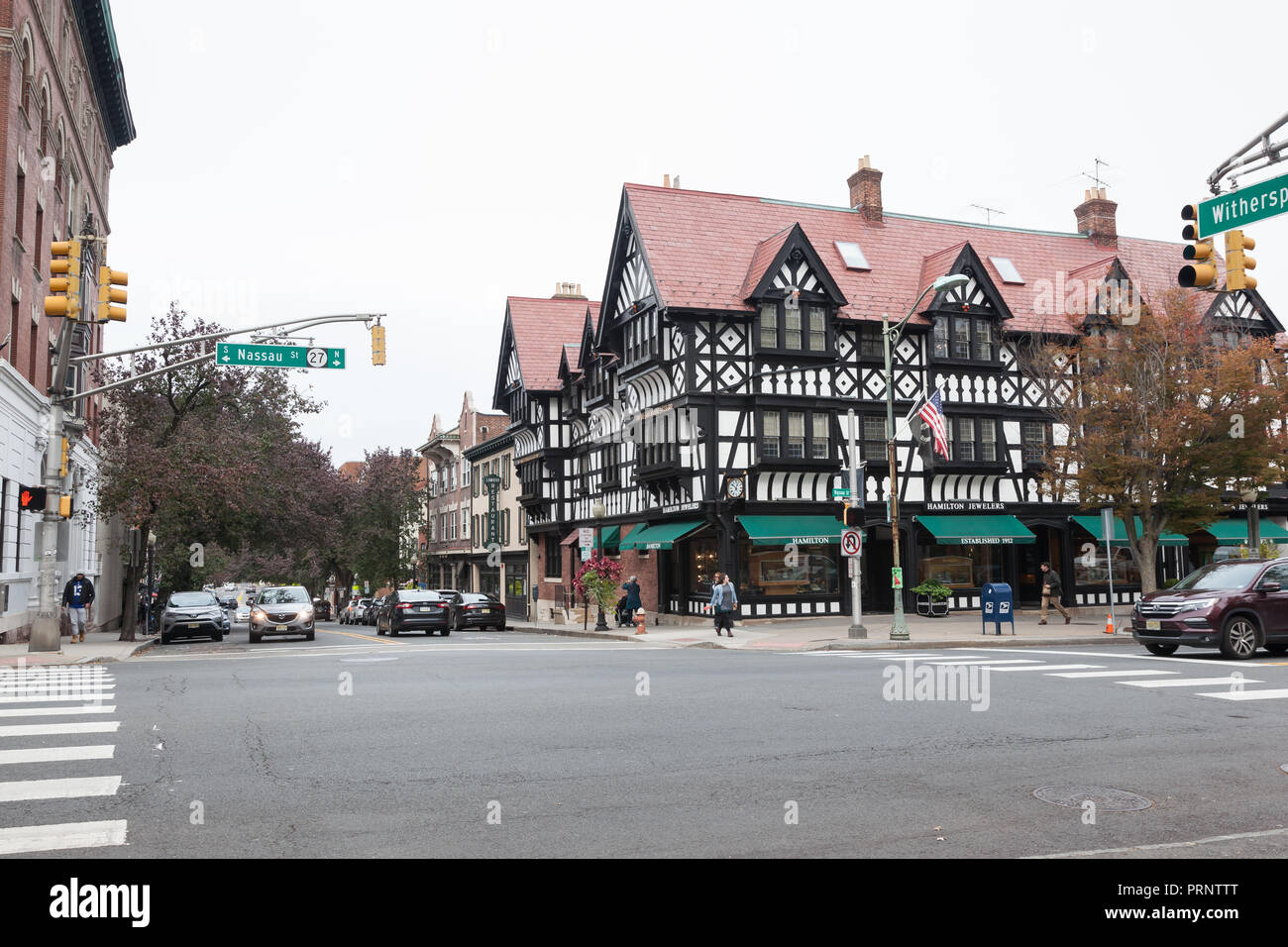 PRINCETON, NEW JERSEY, November 1, 2017: Ein Blick auf den Hamilton Juweliere, außerhalb von der Princeton University Stockfoto