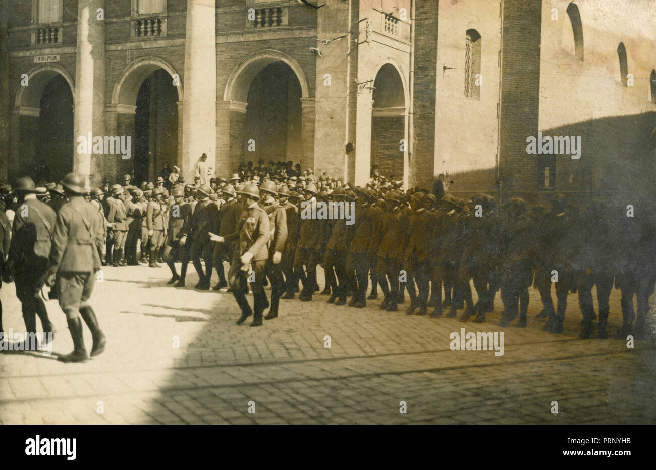 Militärische Parade, Italien 1930 Stockfoto