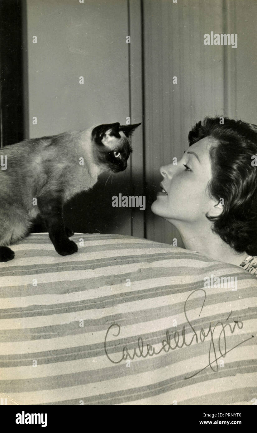 Die italienische Schauspielerin Carla Del Poggio, 1951 Stockfoto