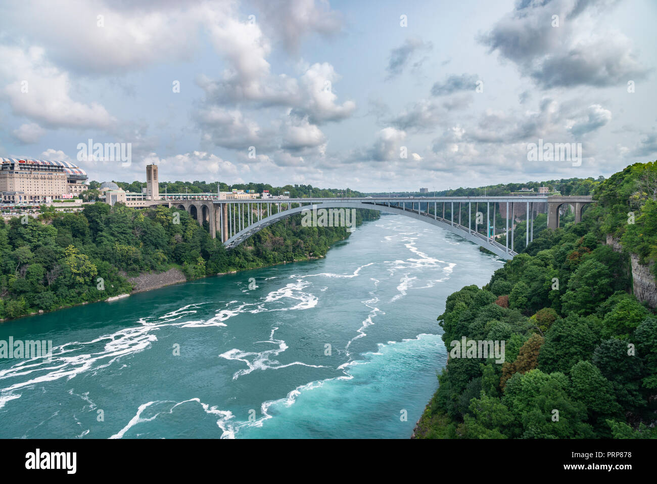 Rainbow International Bridge, Niagara Falls Stockfoto