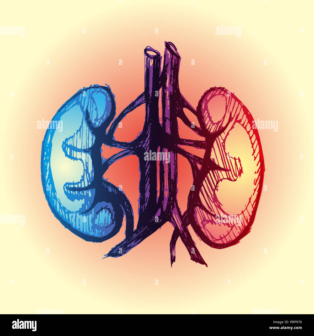 Abbildung: ein Banner für Weltniere-tag. Stockfoto