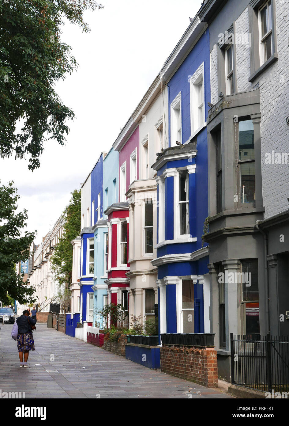 Häuser in North Kensington London Stockfoto