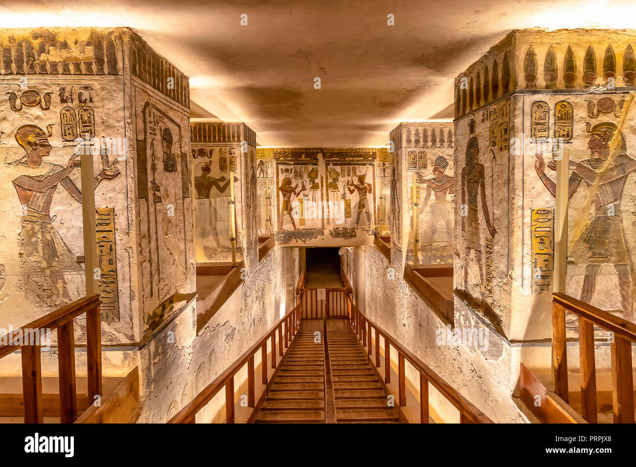 Grab KV 11 ist das Grab des antiken ägyptischen Pharao Ramses III. Im Seitental des Kin entfernt Stockfoto