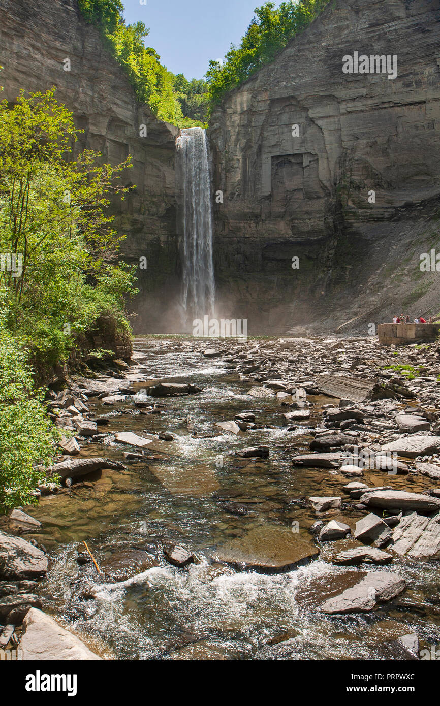 Taughannock Falls ist eine 215 Fuß (66 m) tauchen Sie ein Wasserfall, der höchste Wasserfall-östlich der Rocky Mountains. Stockfoto