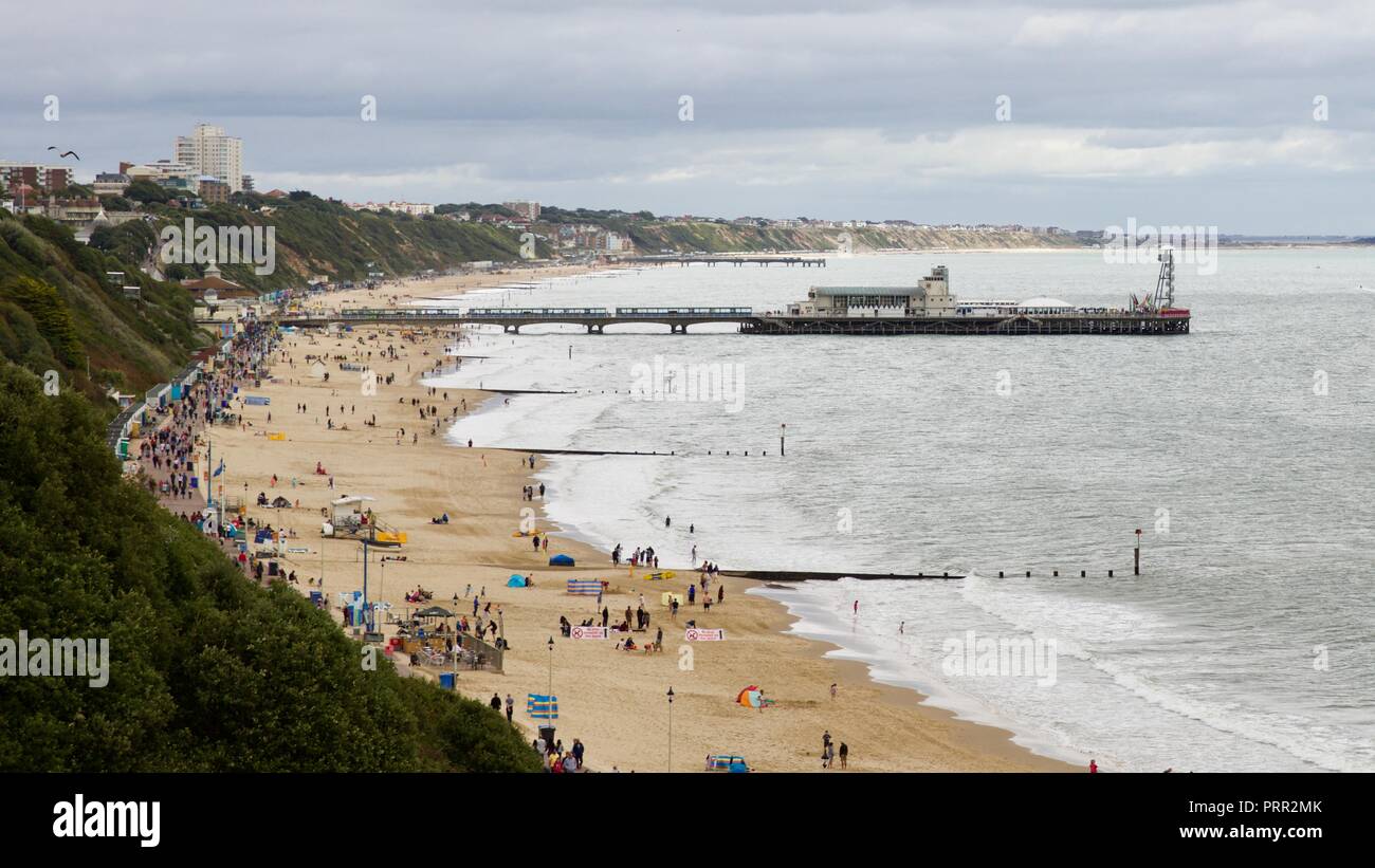 Ein Blick auf die Küste von Bournemouth Stockfoto
