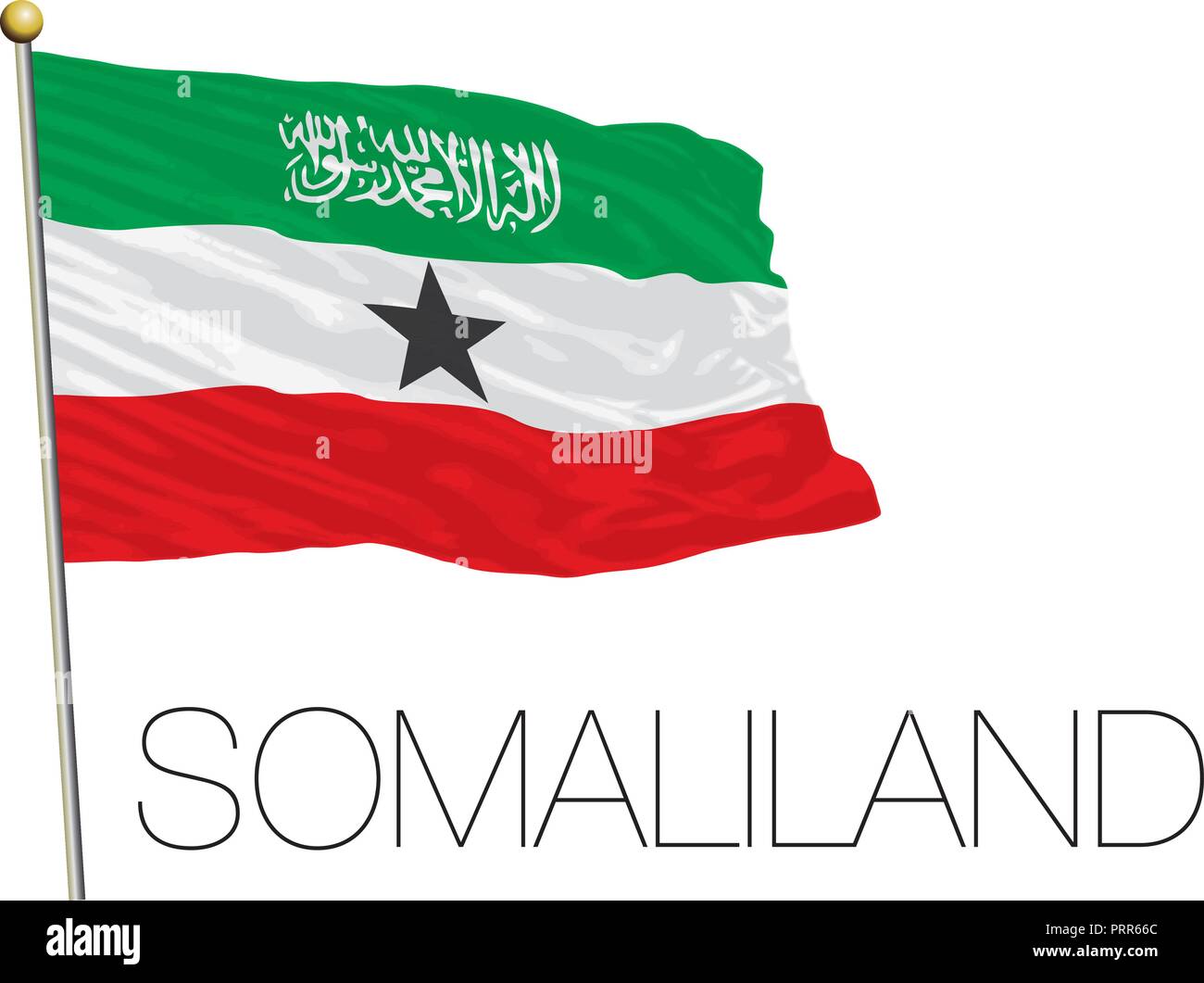 Somaliland offizielle Flagge, Vector Illustration Stock Vektor