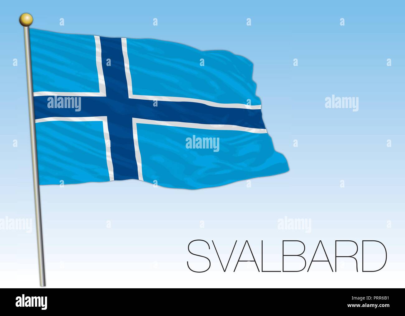 Svalbard offizielle Flagge, Vector Illustration Stock Vektor
