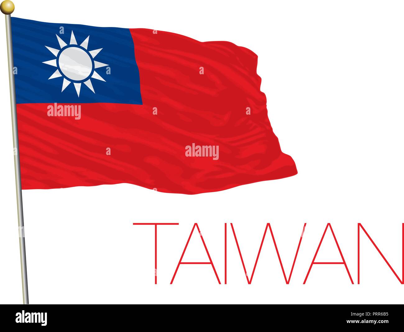 Taiwan offizielle Flagge, Vector Illustration Stock Vektor