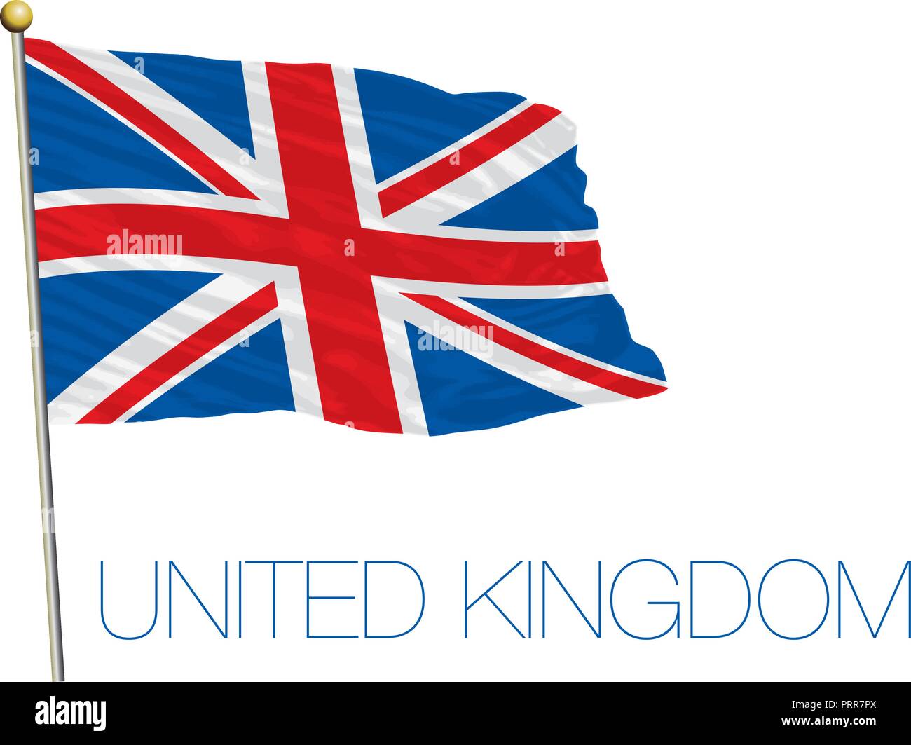 Vereinigtes Königreich Staatsflagge, Vector Illustration Stock Vektor