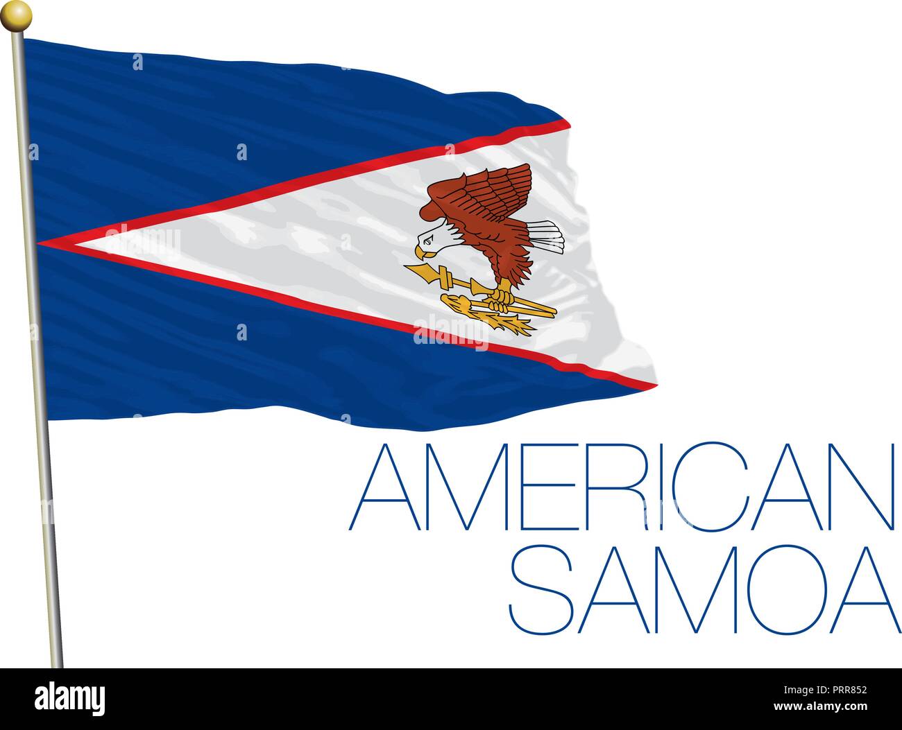 American Samoa offizielle Flagge, Vector Illustration Stock Vektor