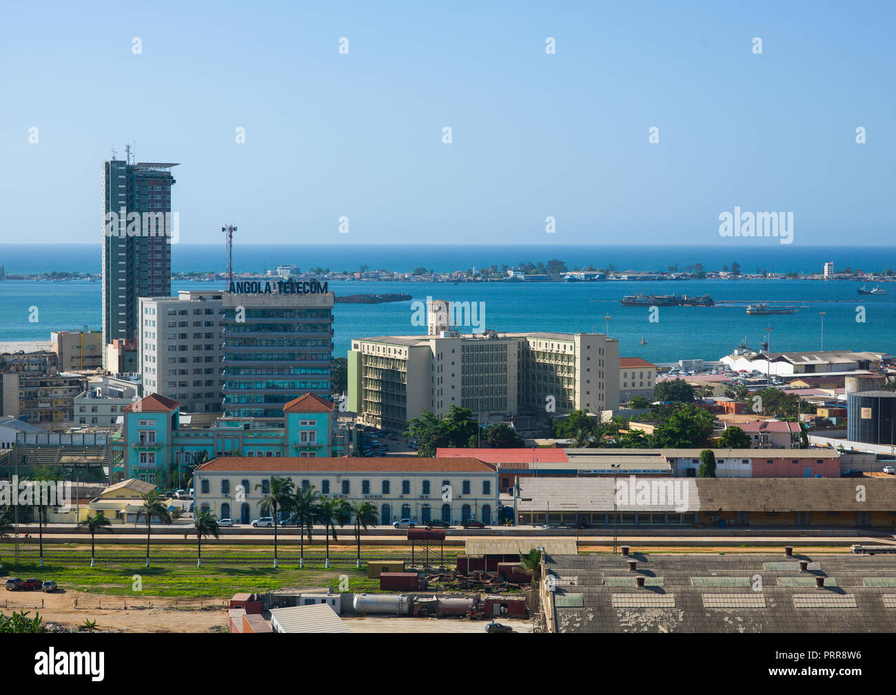 Bahnhof vor dem Hafen, Provinz Luanda, Luanda, Angola Stockfotografie