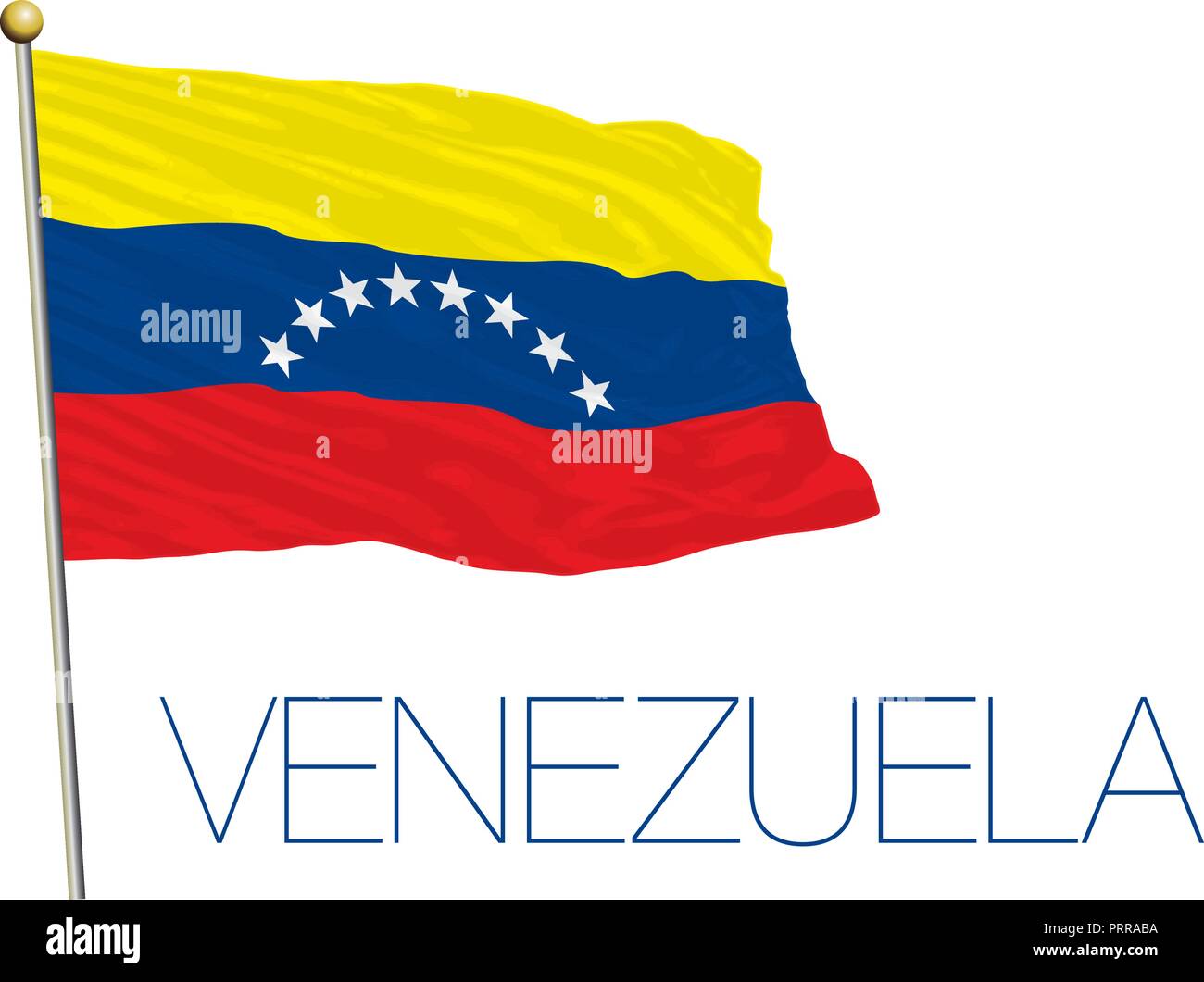 Venezuela offizielle Flagge, Vector Illustration Stock Vektor