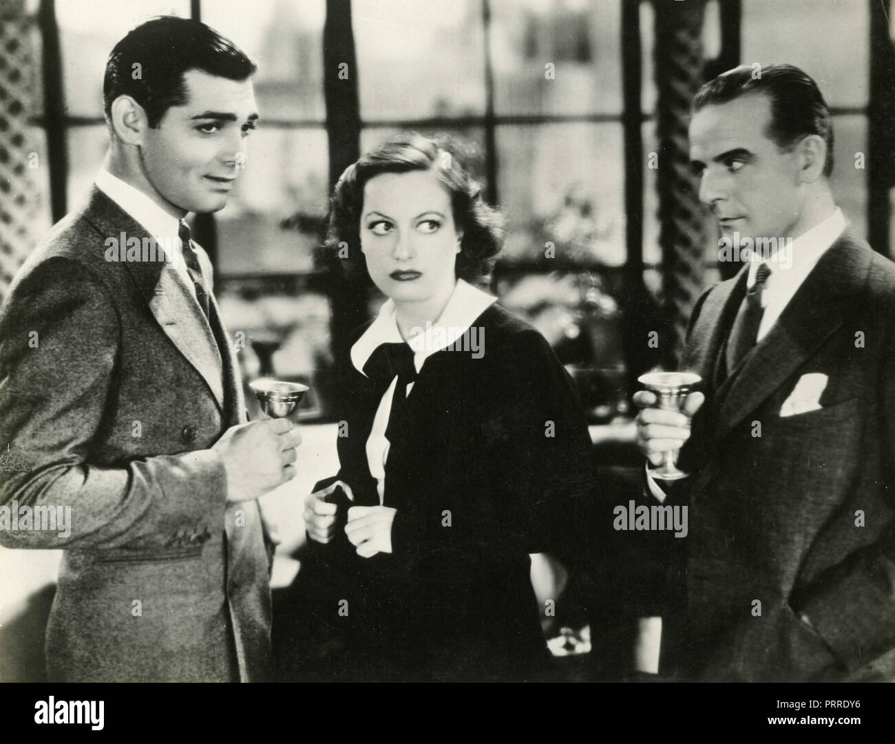 Schauspieler Joan Crawford, Franchot Tone, und Clark Gable im Film Tanzen Dame, USA 1933 Stockfoto