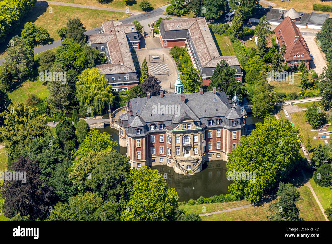 Loburg Schloss, Wasserschloss, Collegium Jahanneum Gymnasium und Internat, Ostbevern, Münsterland Stockfoto