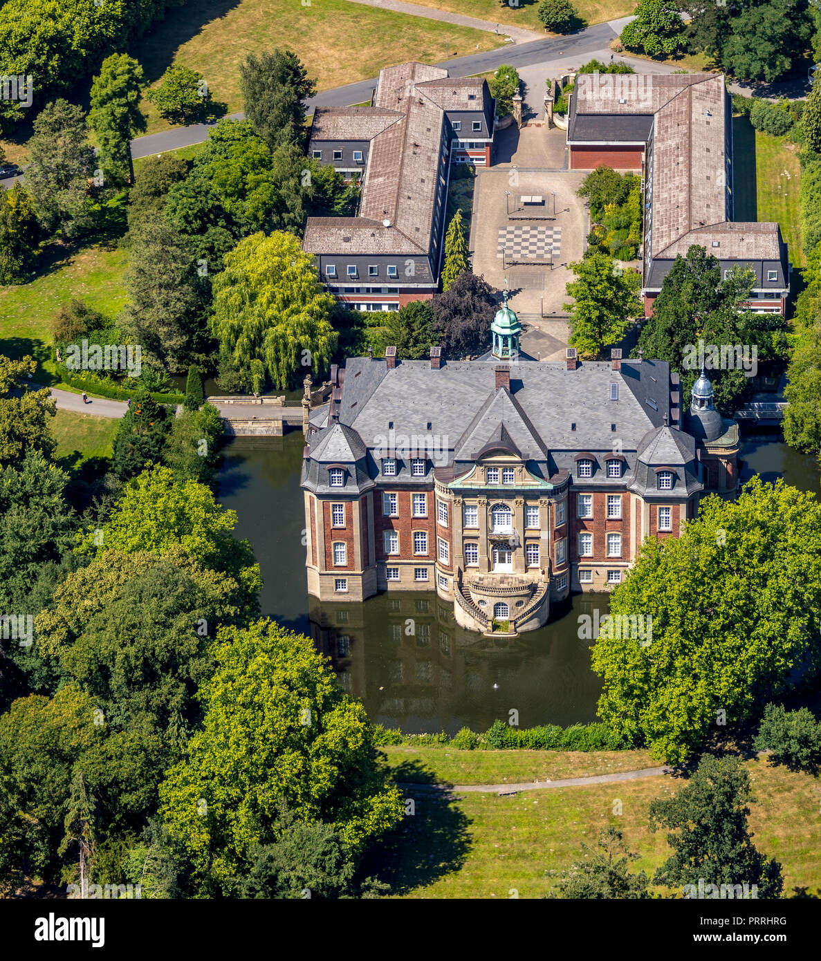 Loburg Schloss, Wasserschloss, Collegium Jahanneum Gymnasium und Internat, Ostbevern, Münsterland Stockfoto