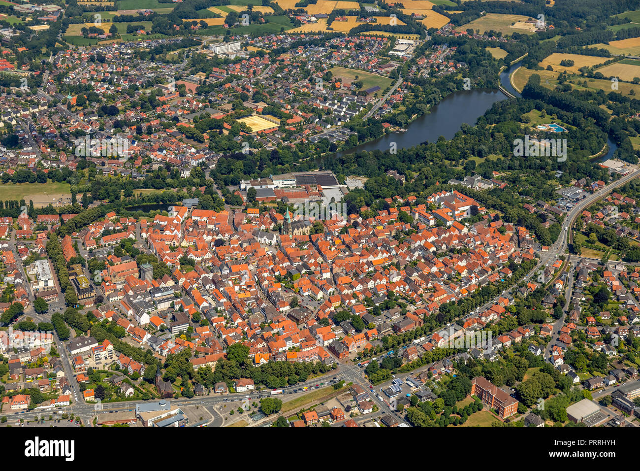Elegantes Stadt An Der Ems In Nordrhein Westfalen Bild