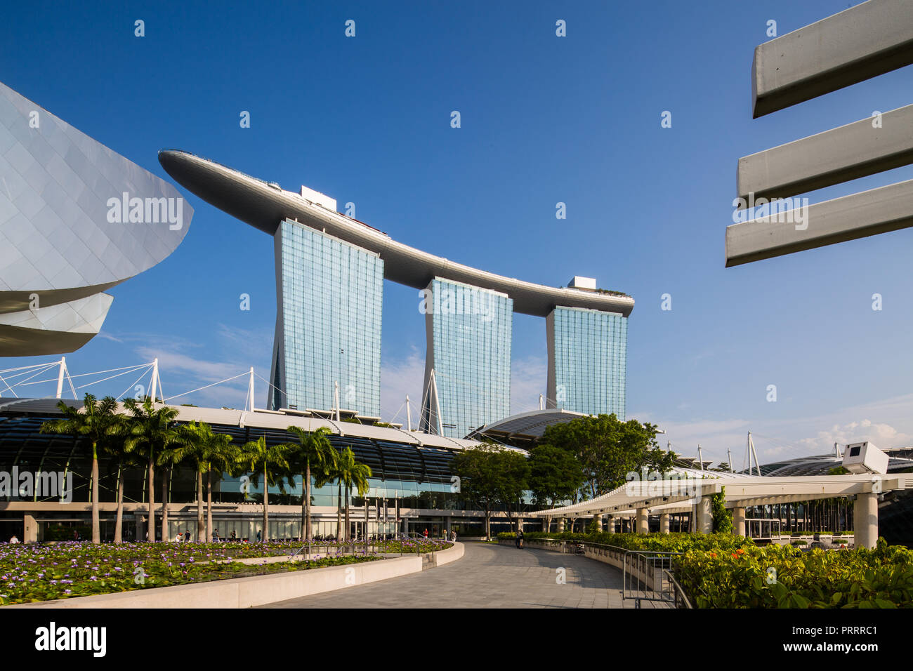 Architektur Fotografie von Marina Bay Sands in Singapur Stockfoto