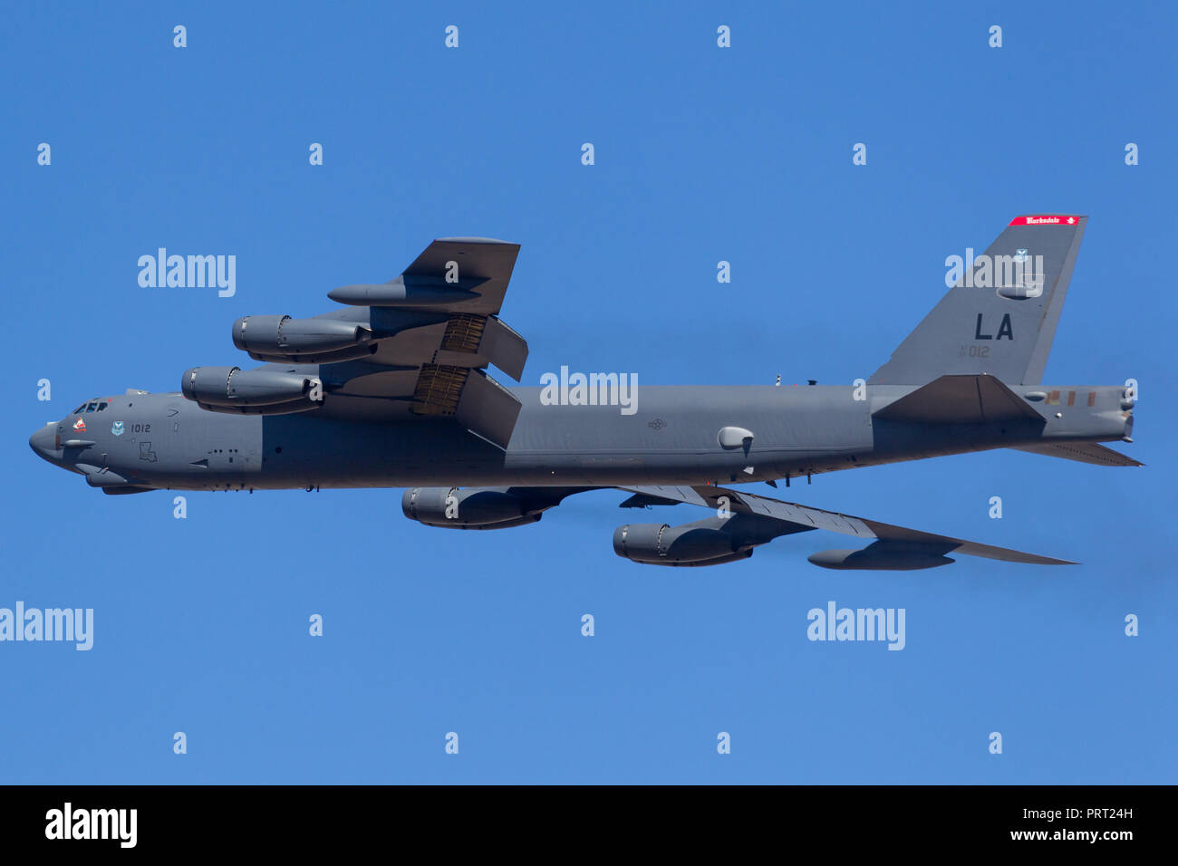 United States Air Force (USAF) Boeing B-52 H Stratofortress strategischer Bomber Aircraft (61-0012) von Barksdale Air Force Base. Stockfoto