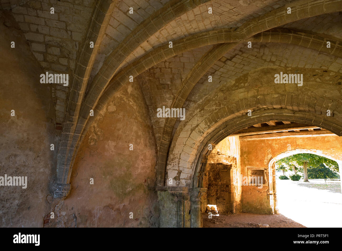 Die Reste der Priorat Gebäude am Castle Acre, Norfolk, Großbritannien. Die Seite aufgehört, ein Kloster im Jahr 1537 zu werden. Stockfoto