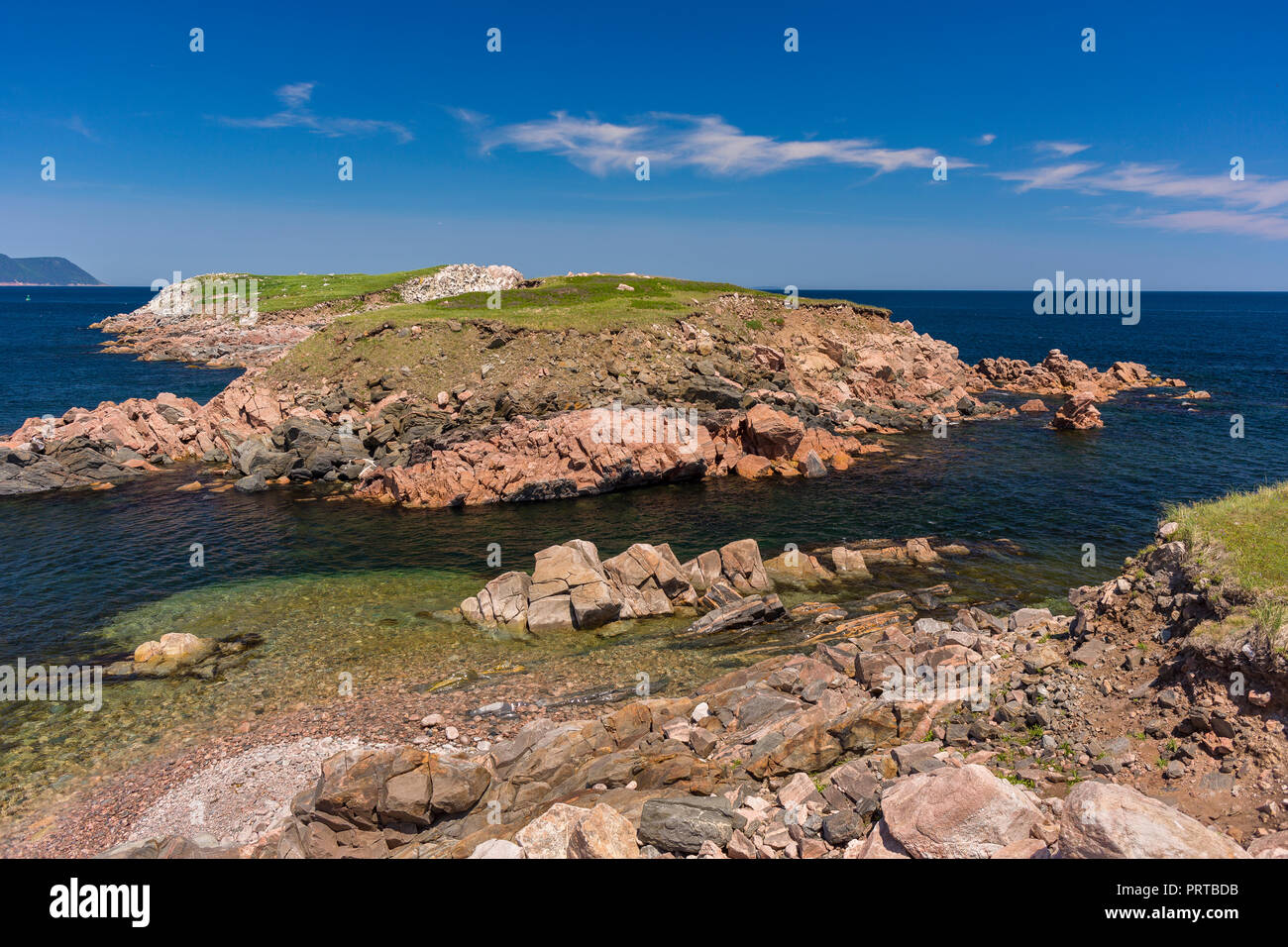 WHITE POINT, Cape Breton, Nova Scotia, Kanada - Landschaft der Küste. Stockfoto