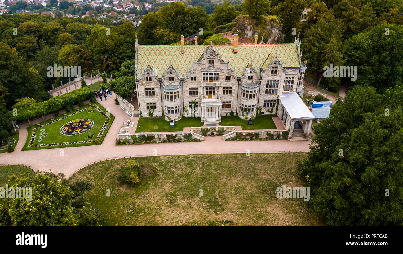 Oder Schloss Altenstein Altenstein, Palast, in der Nähe von Eisenach, Thüringen, Deutschland Stockfoto