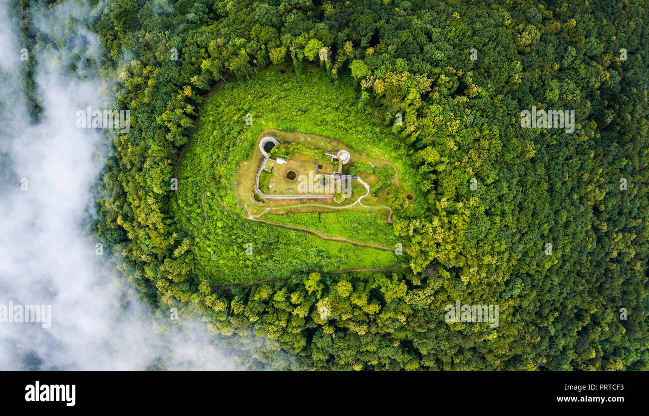 Tolmin Schloss oder Burg auf Kozlov Rob, über Tolmin, Slowenien Stockfoto