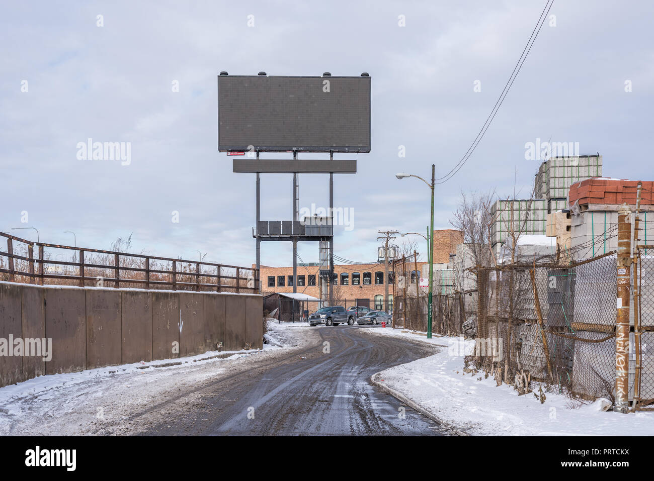 Industrial Szene in die Goose Island Bereich Stockfoto