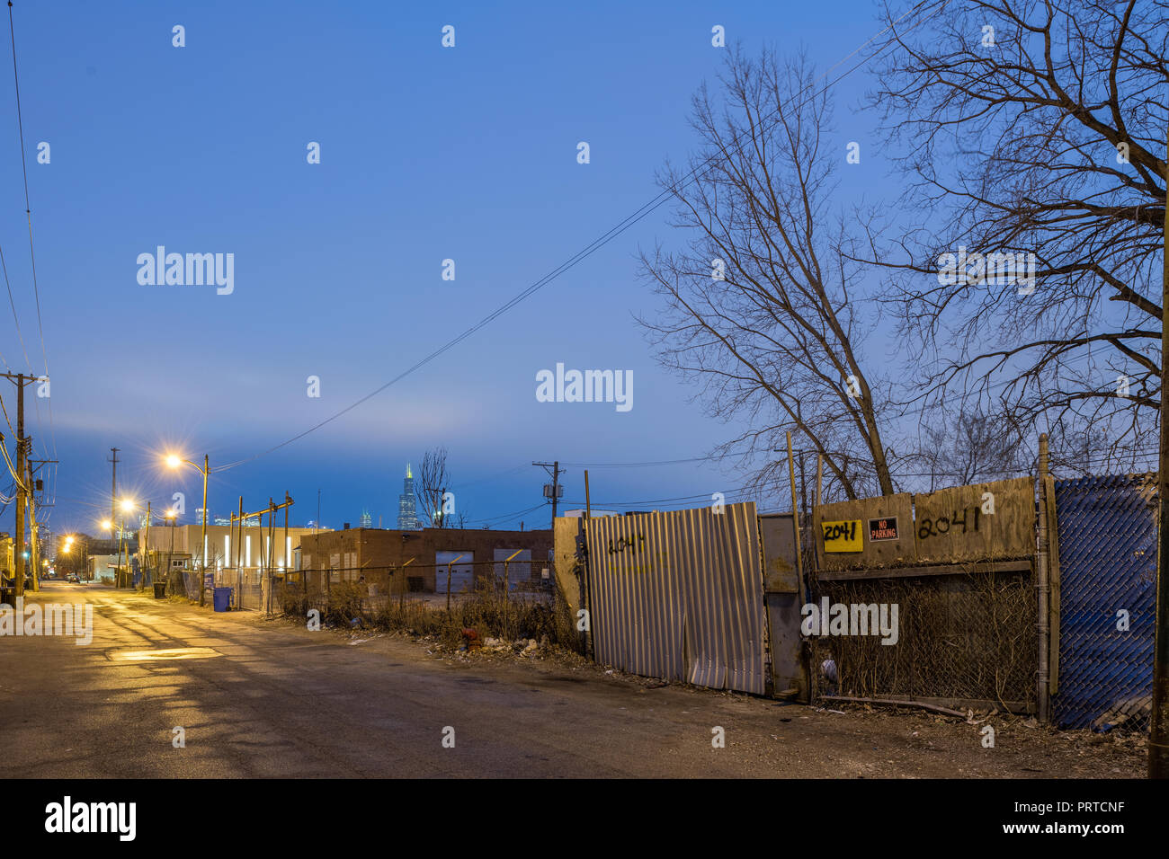 Industrial Szene im Westen der Stadt Nachbarschaft Stockfoto