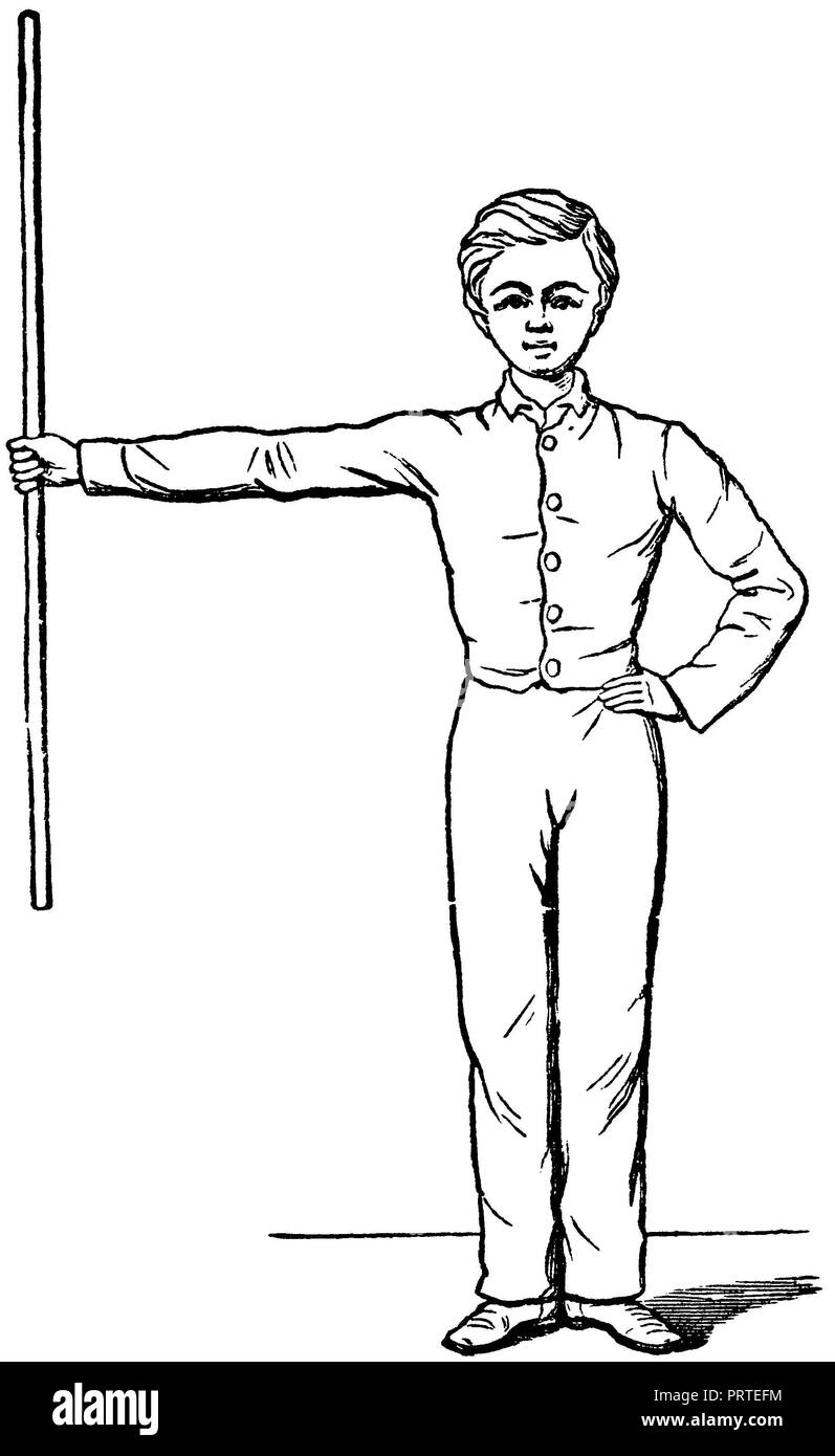 Gymnastik: Personal in einer Hand, anonym 1887 Stockfoto