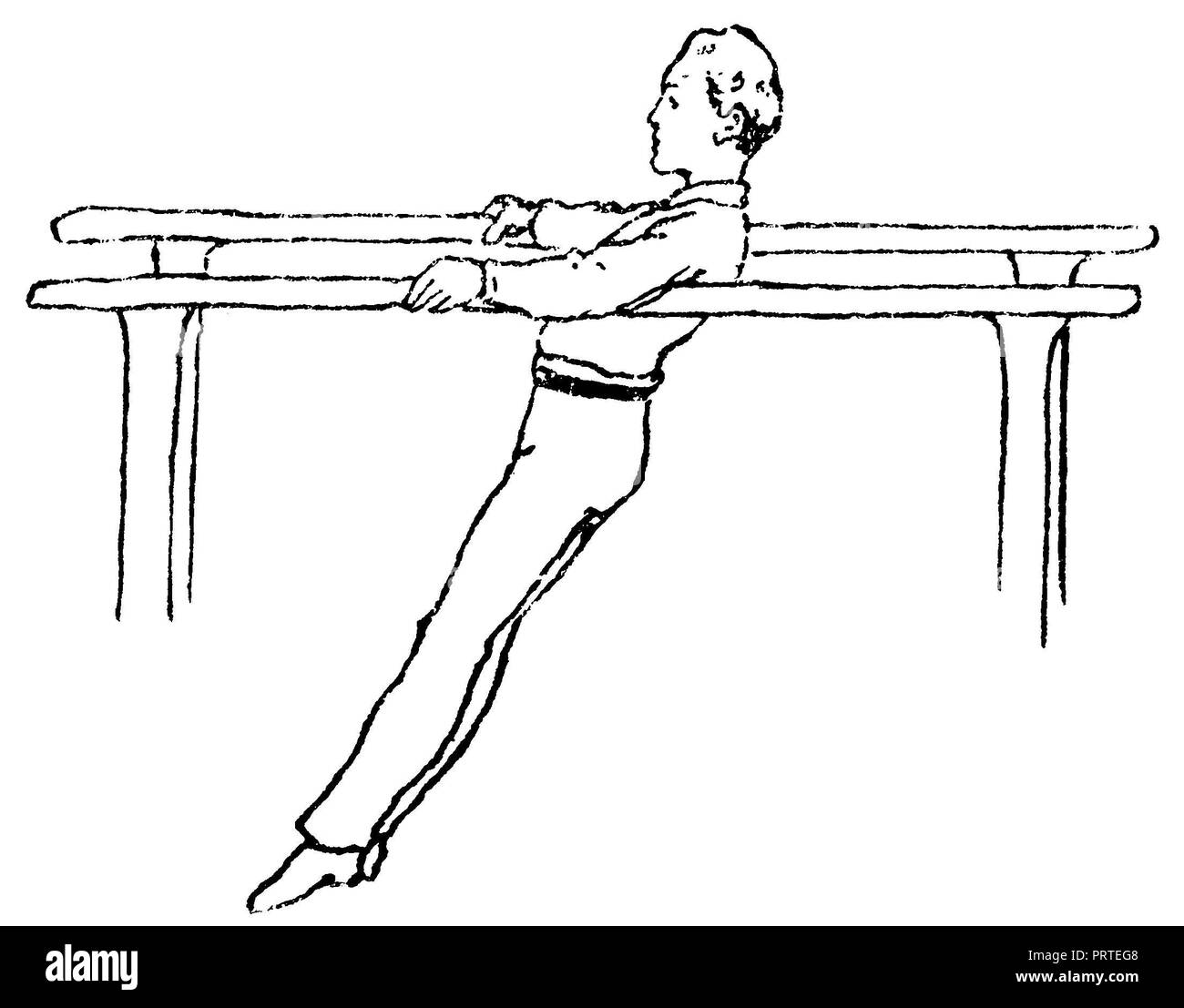 Übung am Barren, Stockfoto